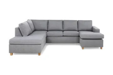 Crazy 4-seters Venstrevendt U-formet Large Sofa med Divan og Sjeselong i Stoff