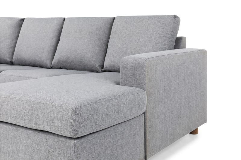 Crazy 4-seters Venstrevendt U-formet Large Sofa med Divan og Sjeselong i Stoff - Grå - Møbler - Sofaer - U-sofa