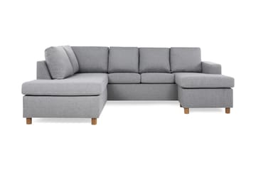 Crazy 4-seters Venstrevendt U-formet Large Sofa med Divan og Sjeselong i Stoff