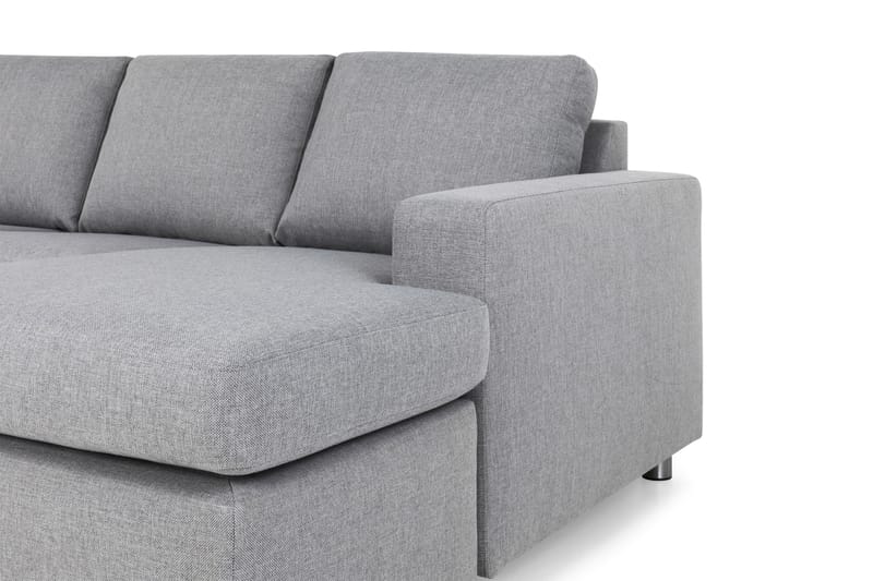 Crazy 4-seters Venstrevendt U-formet Large Sofa med Divan og Sjeselong i Stoff - Grå - Møbler - Sofaer - U-sofa