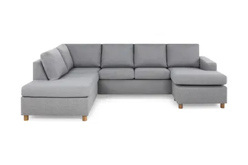 Crazy 4-seters Venstrevendt U-formet Large Sofa med Divan og Sjeselong i Stoff