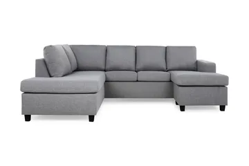 Crazy 4-seters Venstrevendt U-formet Large Sofa med Divan og Sjeselong i Stoff