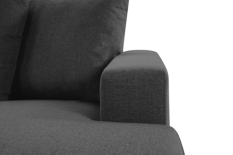 Crazy 4-seters Venstrevendt U-formet Large Sofa med Divan og Sjeselong i Stoff inkl. Pynteputer - Mørk grå - M øbler - Sofaer - U-sofa