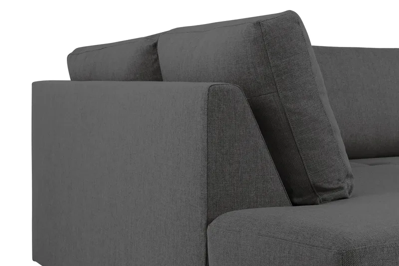 Crazy 4-seters Venstrevendt U-formet Large Sofa med Divan og Sjeselong i Stoff - Mørk grå - Møbler - Sofaer - U-sofa