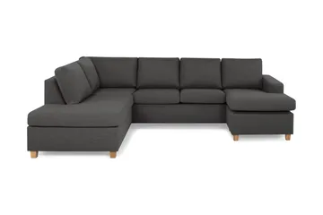 Crazy 4-seters Venstrevendt U-formet Large Sofa med Divan og Sjeselong i Stoff
