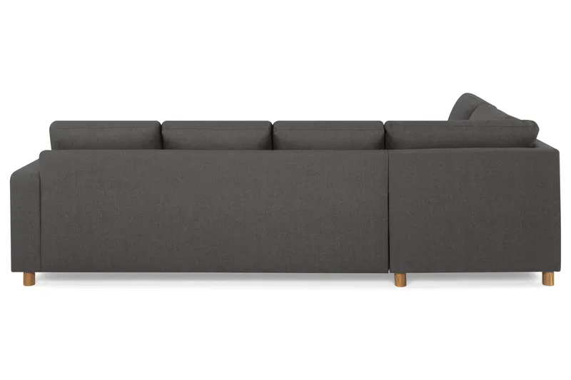 Crazy 4-seters Venstrevendt U-formet Large Sofa med Divan og Sjeselong i Stoff - Mørk grå - Møbler - Sofaer - U-sofa