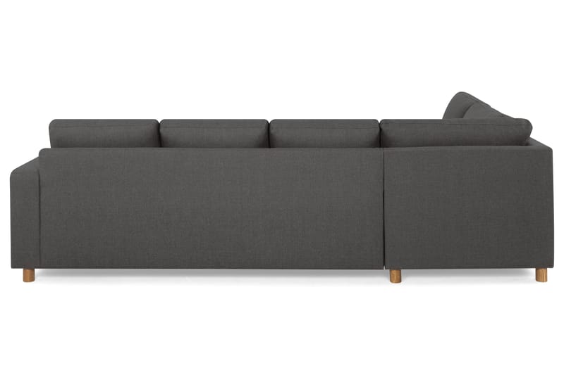 Crazy 4-seters Venstrevendt U-formet Large Sofa med Divan og Sjeselong i Stoff - Mørk grå - Møbler - Sofaer - U-sofa