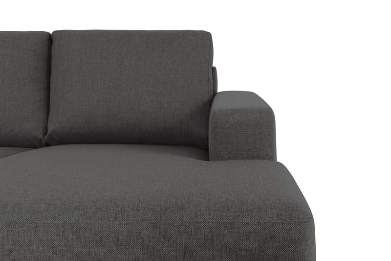 Crazy 4-seters Venstrevendt U-formet Large Sofa med Divan og Sjeselong i Stoff - Mørk grå - Møbler - Sofaer - U-sofa
