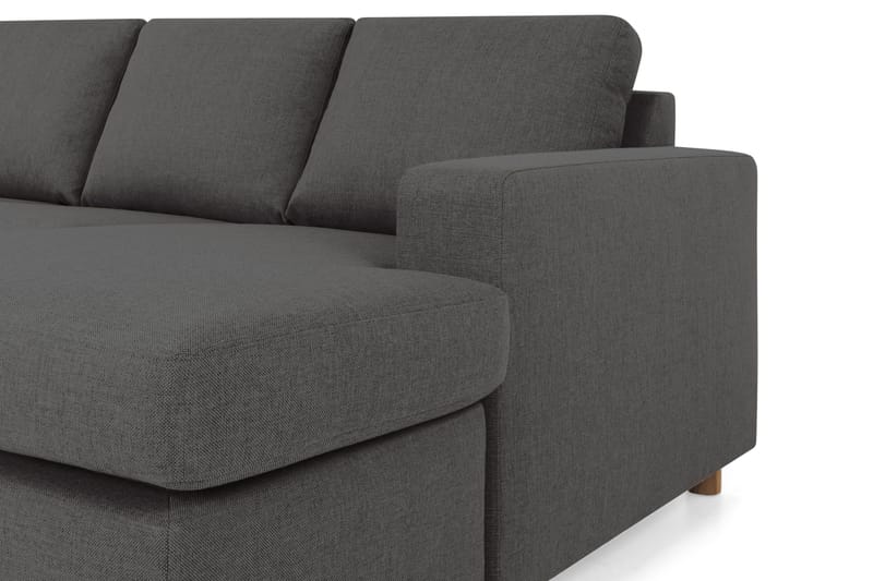 Crazy 4-seters Venstrevendt U-formet Large Sofa med Divan og Sjeselong i Stoff - Mørk grå - Møbler - Sofaer - U-sofa