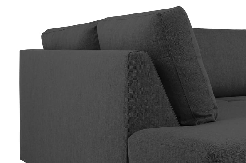 Crazy 4-seters Venstrevendt U-formet Large Sofa med Divan og Sjeselong i Stoff - Mørk grå - Møbler - Sofaer - U-sofa