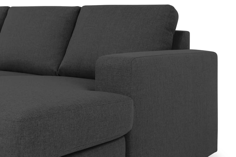 Crazy 4-seters Venstrevendt U-formet Large Sofa med Divan og Sjeselong i Stoff - Mørk grå - Møbler - Sofaer - U-sofa