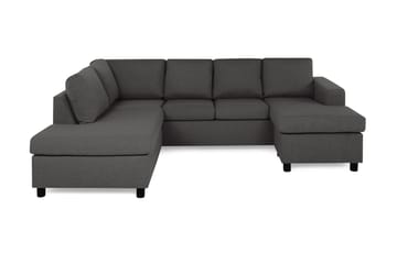 Crazy 4-seters Venstrevendt U-formet Small Sofa med Divan og Sjeselong i Stoff