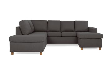 Crazy 4-seters Venstrevendt U-formet Small Sofa med Divan og Sjeselong i Stoff