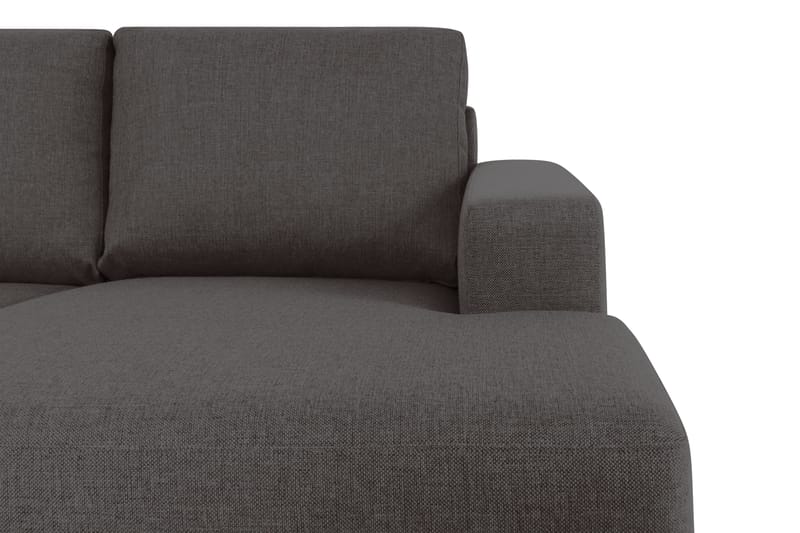 Crazy 4-seters Venstrevendt U-formet Small Sofa med Divan og Sjeselong i Stoff - Mørk grå - Møbler - Sofaer - U-sofa