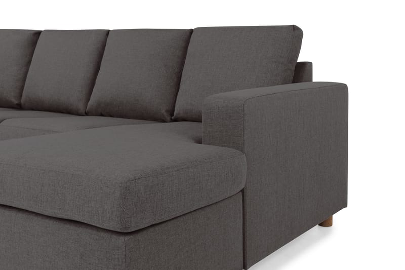 Crazy 4-seters Venstrevendt U-formet Small Sofa med Divan og Sjeselong i Stoff - Mørk grå - Møbler - Sofaer - U-sofa
