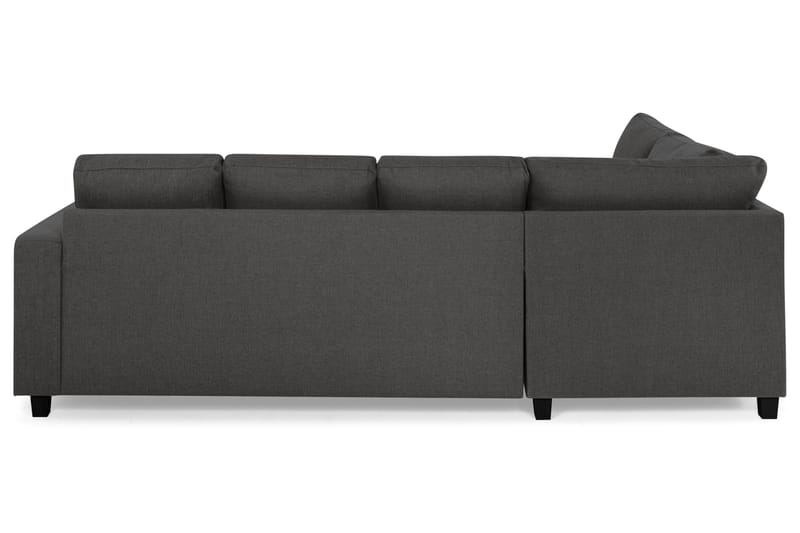 Crazy 4-seters Venstrevendt U-formet Small Sofa med Divan og Sjeselong i Stoff - Mørk grå - Møbler - Sofaer - U-sofa