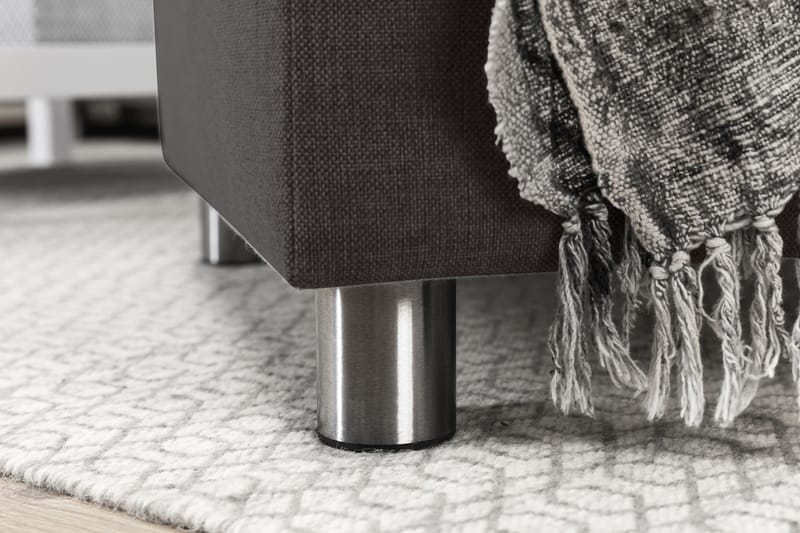 Crazy 4-seters Venstrevendt U-formet Small Sofa med Divan og Sjeselong i Stoff - Mørk grå - Møbler - Sofaer - U-sofa