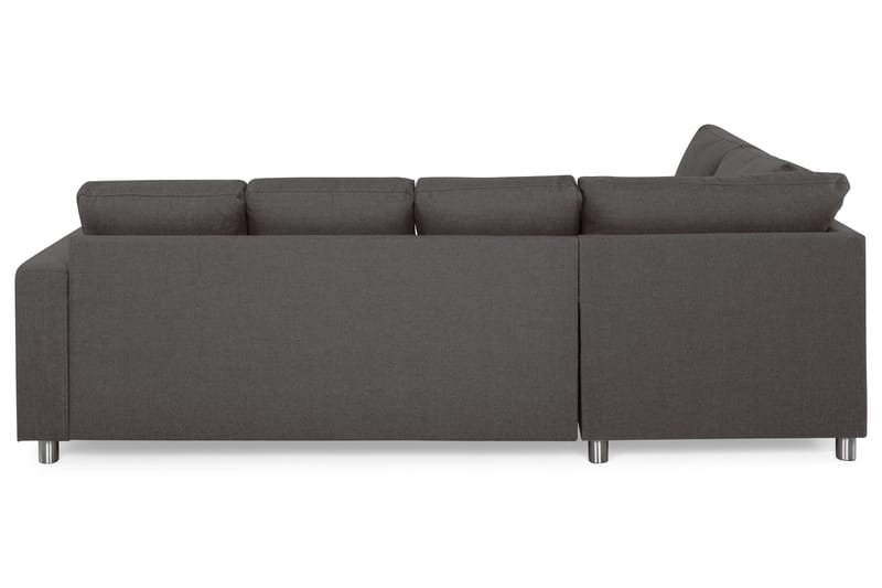 Crazy 4-seters Venstrevendt U-formet Small Sofa med Divan og Sjeselong i Stoff - Mørk grå - Møbler - Sofaer - U-sofa