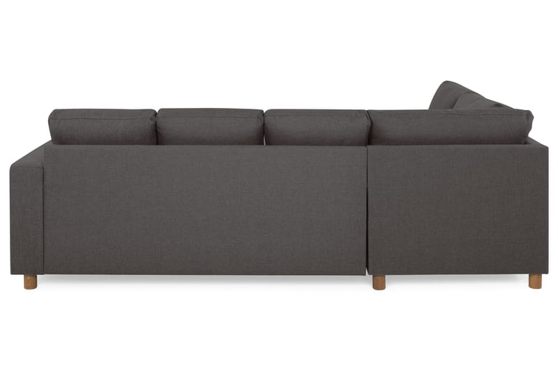 Crazy 4-seters Venstrevendt U-formet Small Sofa med Divan og Sjeselong i Stoff - Mørk grå - Møbler - Sofaer - U-sofa