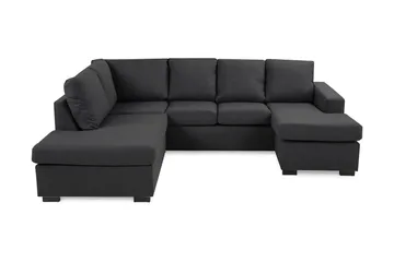 Crazy 4-seters Venstrevendt U-formet Small Sofa med Divan og Sjeselong i Stoff