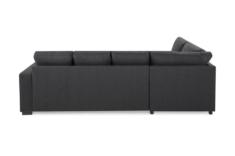 Crazy 4-seters Venstrevendt U-formet Small Sofa med Divan og Sjeselong i Stoff - Mørk grå - Møbler - Sofaer - U-sofa
