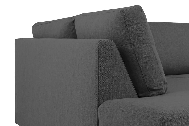 Crazy 4-seters Venstrevendt U-formet Small Sofa med Divan og Sjeselong i Stoff - Mørk grå - Møbler - Sofaer - U-sofa