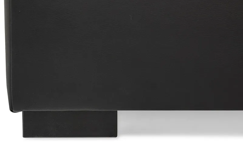 Crazy 5-seters Høyrevendt U-formet X-Large Sofa med Divan og Sjeselong i Kunstlær - Svart - Møbler - Sofaer - U-sofa