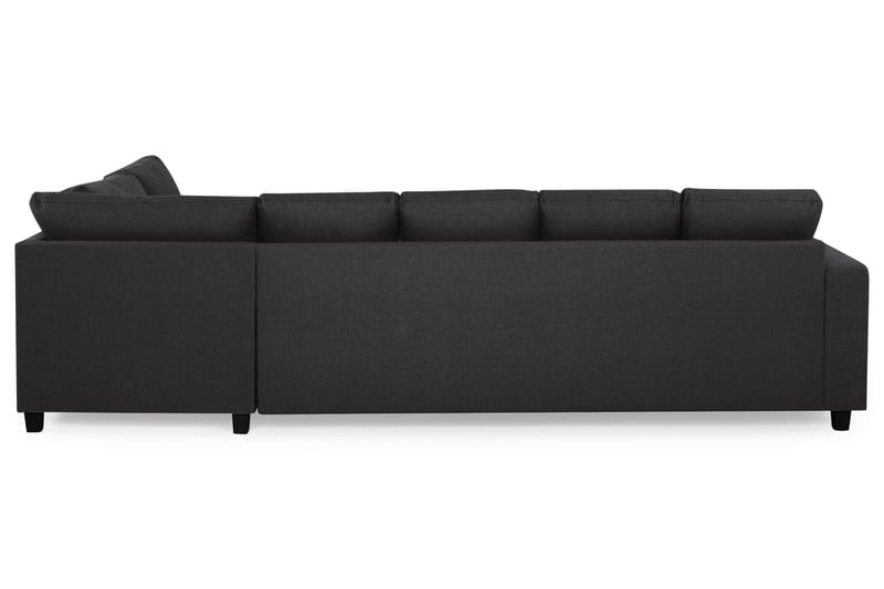 Crazy 5-seters Høyrevendt U-formet X-Large Sofa med Divan og Sjeselong i Stoff - Antrasitt - Møbler - Sofaer - U-sofa