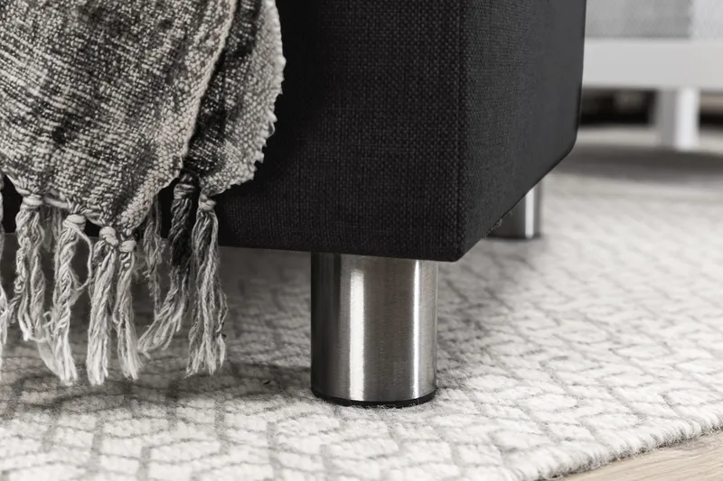 Crazy 5-seters Høyrevendt U-formet X-Large Sofa med Divan og Sjeselong i Stoff - Antrasitt - Møbler - Sofaer - U-sofa