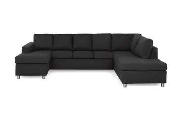 Crazy 5-seters Høyrevendt U-formet X-Large Sofa med Divan og Sjeselong i Stoff