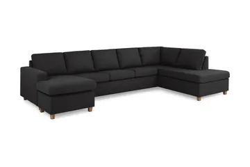 Crazy 5-seters Høyrevendt U-formet X-Large Sofa med Divan og Sjeselong i Stoff