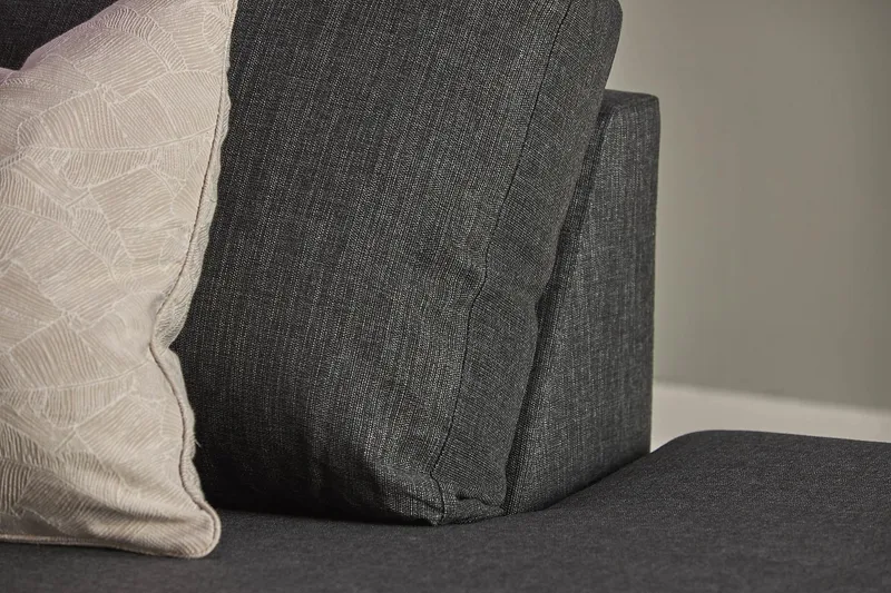 Crazy 5-seters Høyrevendt U-formet X-Large Sofa med Divan og Sjeselong i Stoff - Antrasitt - Møbler - Sofaer - U-sofa