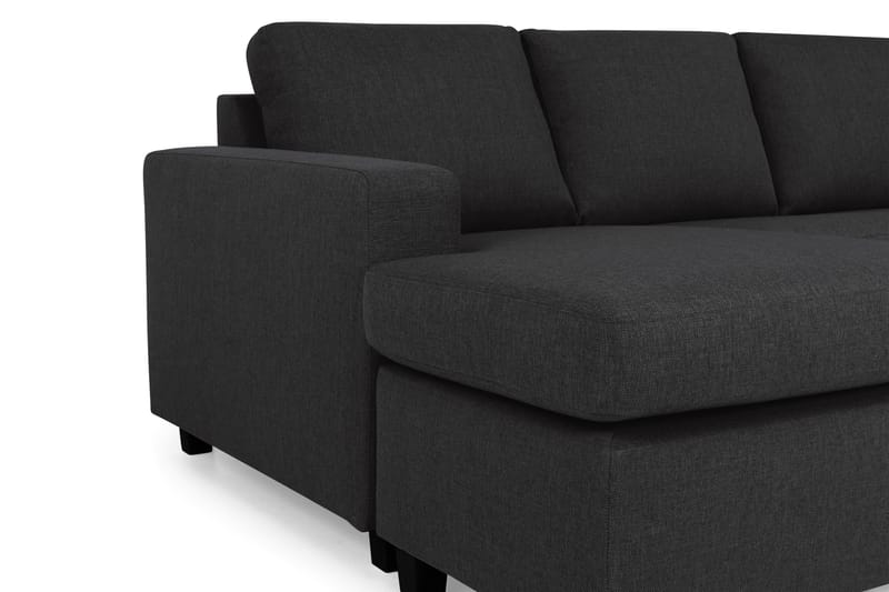 Crazy 5-seters Høyrevendt U-formet X-Large Sofa med Divan og Sjeselong i Stoff - Antrasitt - Møbler - Sofaer - U-sofa