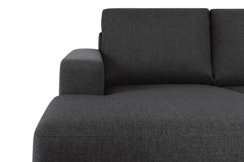 Crazy 5-seters Høyrevendt U-formet X-Large Sofa med Divan og Sjeselong i Stoff - Antrasitt - Møbler - Sofaer - U-sofa
