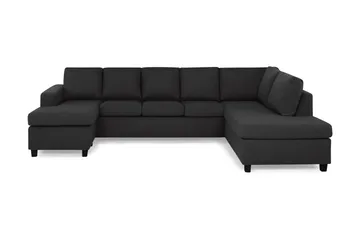 Crazy 5-seters Høyrevendt U-formet X-Large Sofa med Divan og Sjeselong i Stoff
