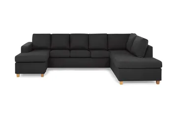 Crazy 5-seters Høyrevendt U-formet X-Large Sofa med Divan og Sjeselong i Stoff