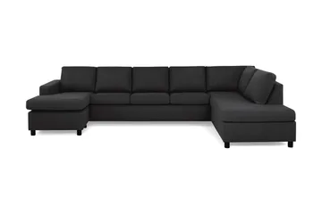 Crazy 5-seters Høyrevendt U-formet X-Large Sofa med Divan og Sjeselong i Stoff