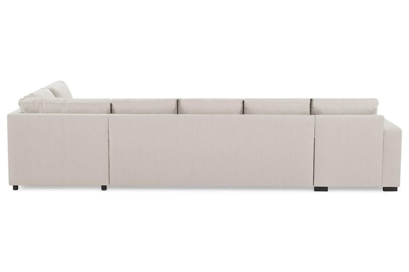 Crazy 5-seters Høyrevendt U-formet X-Large Sofa med Divan og Sjeselong i Stoff - Beige - Møbler - Sofaer - U-sofa