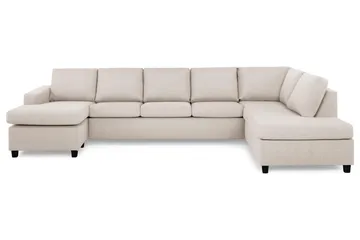 Crazy 5-seters Høyrevendt U-formet X-Large Sofa med Divan og Sjeselong i Stoff