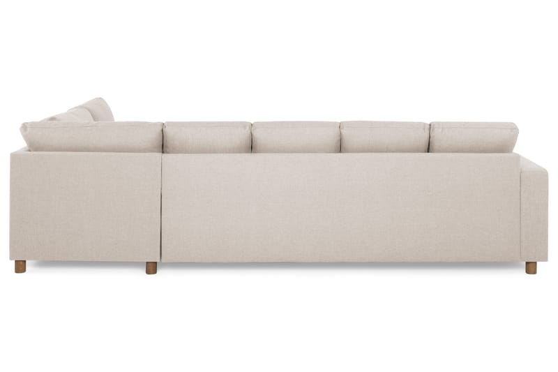 Crazy 5-seters Høyrevendt U-formet X-Large Sofa med Divan og Sjeselong i Stoff - Beige - Møbler - Sofaer - U-sofa
