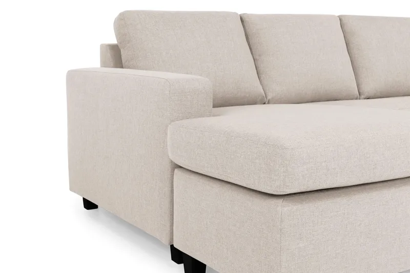 Crazy 5-seters Høyrevendt U-formet X-Large Sofa med Divan og Sjeselong i Stoff - Beige - Møbler - Sofaer - U-sofa
