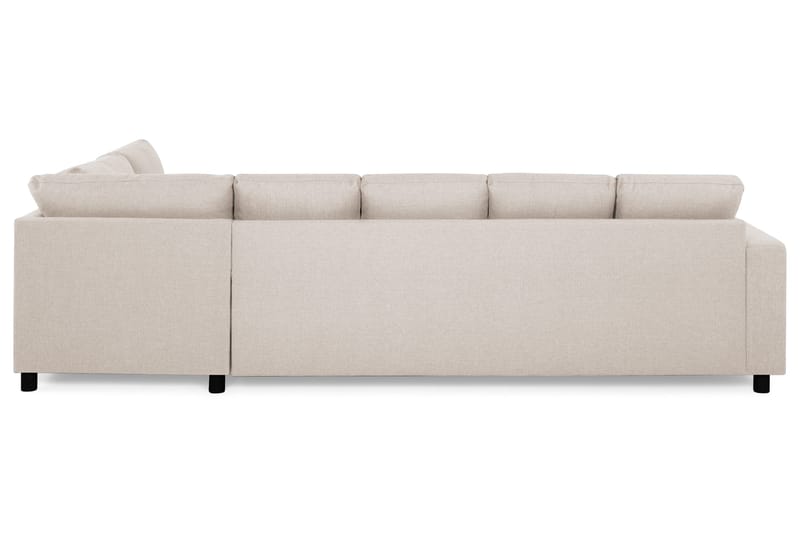 Crazy 5-seters Høyrevendt U-formet X-Large Sofa med Divan og Sjeselong i Stoff - Beige - Møbler - Sofaer - U-sofa