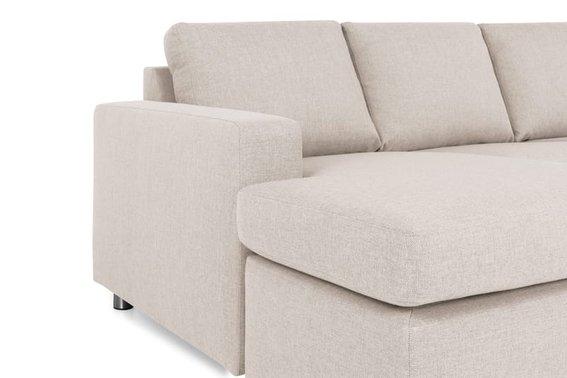 Crazy 5-seters Høyrevendt U-formet X-Large Sofa med Divan og Sjeselong i Stoff - Beige - Møbler - Sofaer - U-sofa