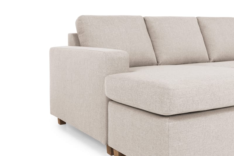 Crazy 5-seters Høyrevendt U-formet X-Large Sofa med Divan og Sjeselong i Stoff - Beige - Møbler - Sofaer - U-sofa