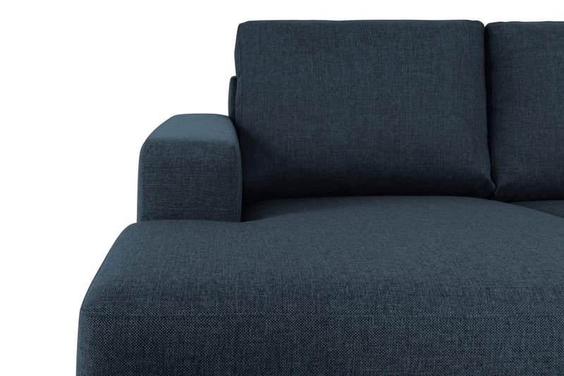 Crazy 5-seters Høyrevendt U-formet X-Large Sofa med Divan og Sjeselong i Stoff - Blå - Møbler - Sofaer - U-sofa