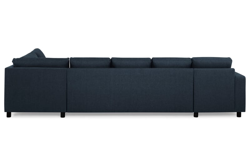 Crazy 5-seters Høyrevendt U-formet X-Large Sofa med Divan og Sjeselong i Stoff - Blå - Møbler - Sofaer - U-sofa