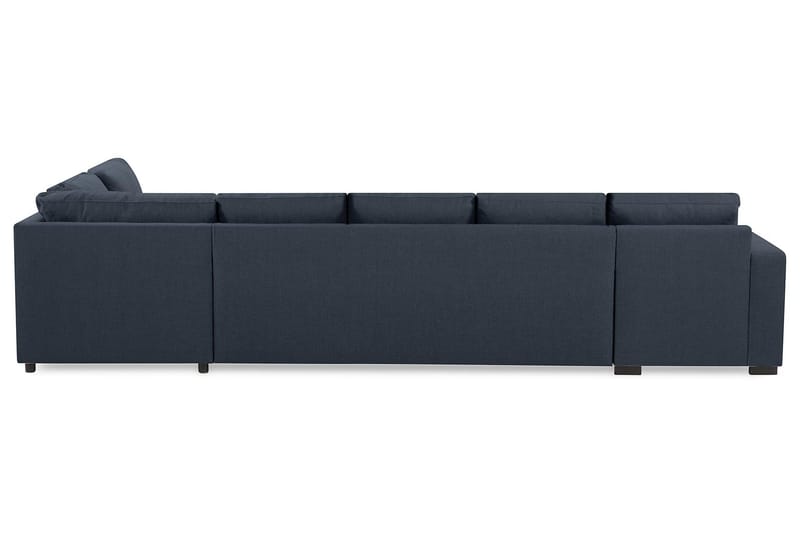 Crazy 5-seters Høyrevendt U-formet X-Large Sofa med Divan og Sjeselong i Stoff - Blå - Møbler - Sofaer - U-sofa