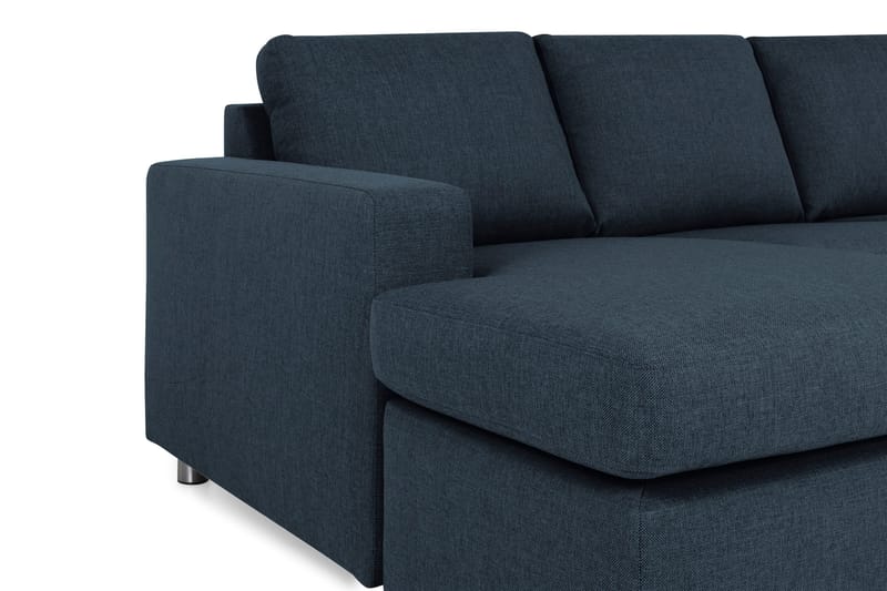 Crazy 5-seters Høyrevendt U-formet X-Large Sofa med Divan og Sjeselong i Stoff - Blå - Møbler - Sofaer - U-sofa