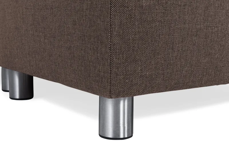 Crazy 5-seters Høyrevendt U-formet X-Large Sofa med Divan og Sjeselong i Stoff - Brun - Møbler - Sofaer - U-sofa