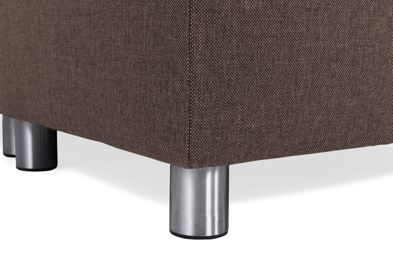 Crazy 5-seters Høyrevendt U-formet X-Large Sofa med Divan og Sjeselong i Stoff - Brun - Møbler - Sofaer - U-sofa